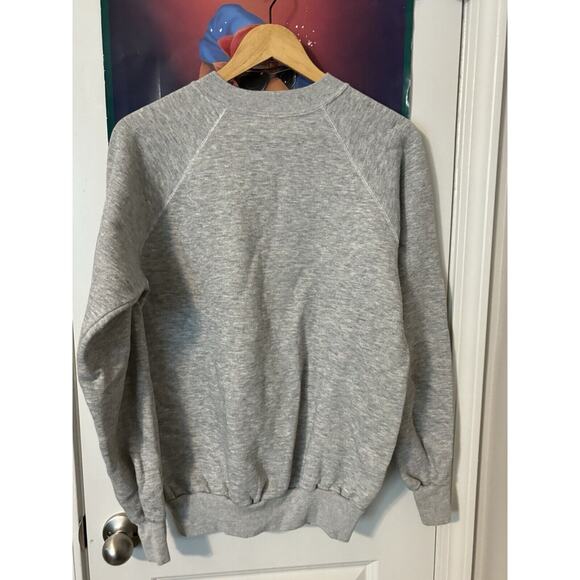 vintage 70s 80s rare rowan carrabus community college grey heather crewneck size - Picture 2 of 6